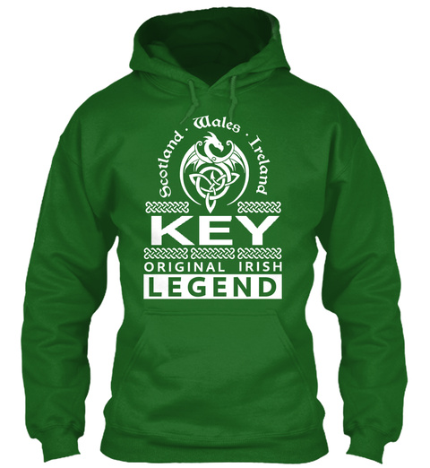 Scotland Wales Ireland Key Original Irish Legend Irish Green T-Shirt Front