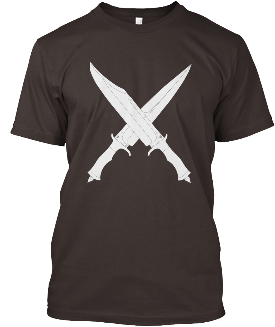 Crossed Knives White. Products from Freerk's official merchandise.