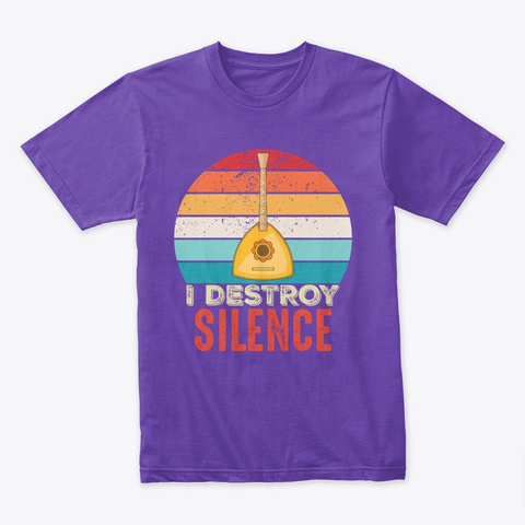 Mandolin Player  Funny Musician Gift Purple Rush T-Shirt Front