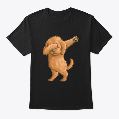 Dabbing Golden Doodle Dog Black T-Shirt Front
