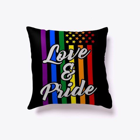Lgbtq Pride  Pillow  Black Maglietta Front