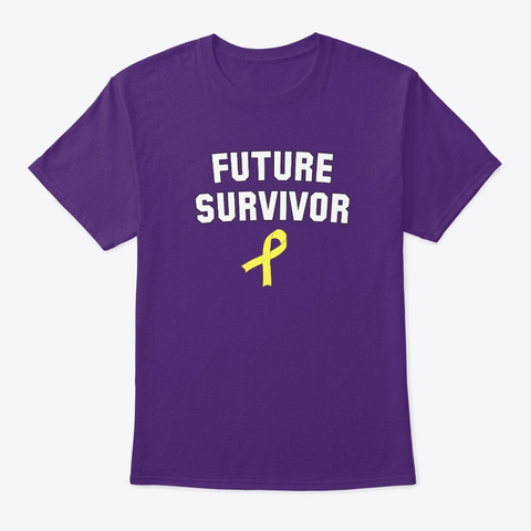 Future Cancer Survivor Design Purple T-Shirt Front