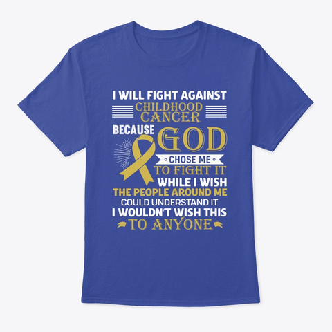 Childhood Cancer Awareness Shirt Deep Royal T-Shirt Front