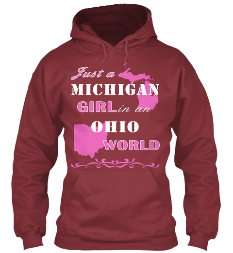 Michigan   Ohio Maroon T-Shirt Front