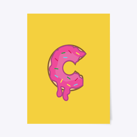Donut Poster Yellow áo T-Shirt Front