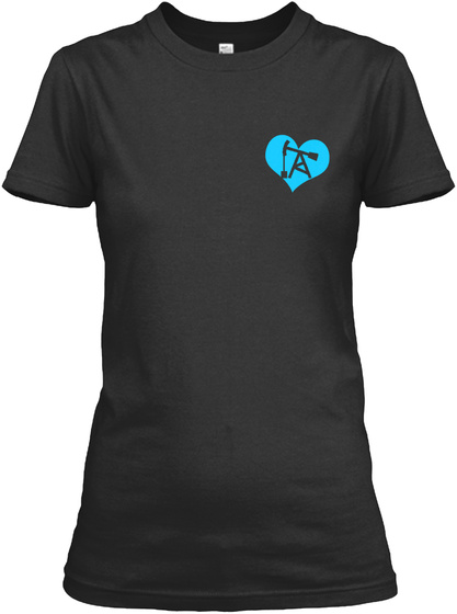 My Oil Riggers Heart Black T-Shirt Front