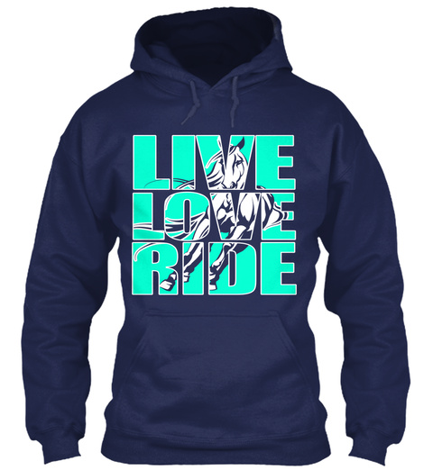 Live Love Ride Navy T-Shirt Front
