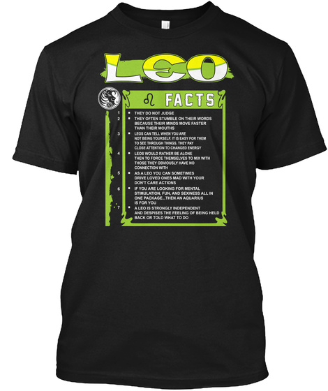 Leo Facts Independent Zodiac Gift Shirt