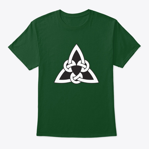 Celtic Knot Interlocking Tribal Art Deep Forest T-Shirt Front