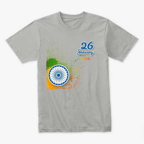 India Republic Light Grey T-Shirt Front