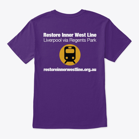 Invest In Public Transport: Unisex Shirt Purple T-Shirt Back