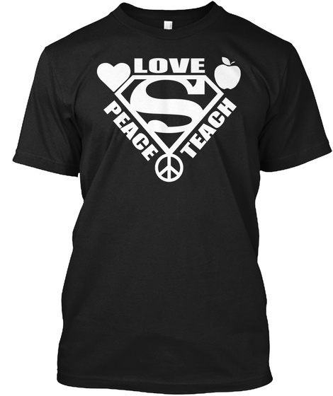 Love Peach Tech Black T-Shirt Front