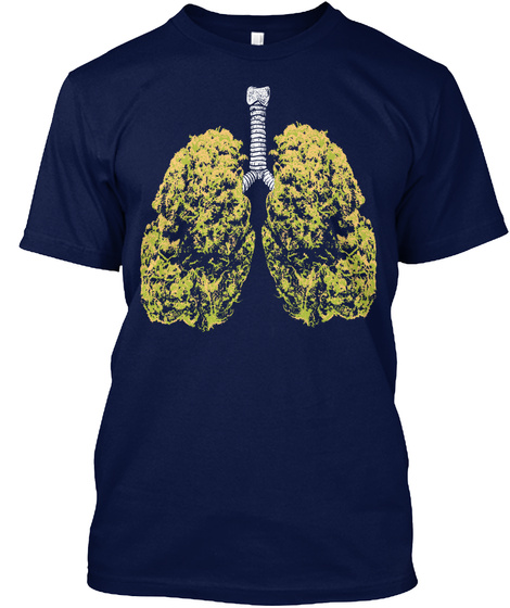 Lungs  Navy T-Shirt Front