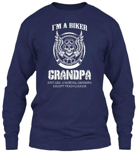 Only Cool Grandpas Ride Motorcycles Gift for Biker Papa Long Sleeve T-Shirt