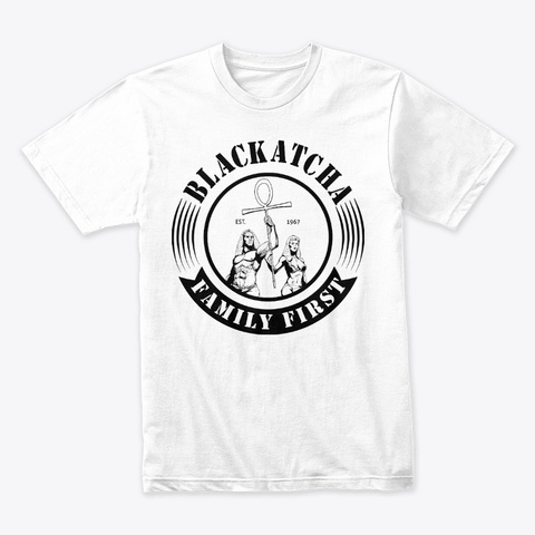 Blackatcha White T-Shirt Front