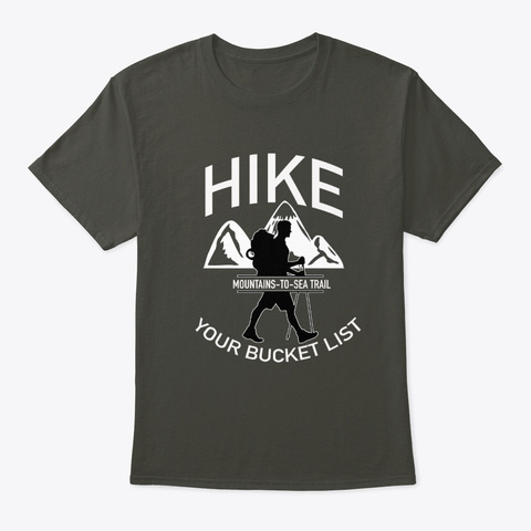 Mountains To Sea Trail Design For Men Smoke Gray T-Shirt Front