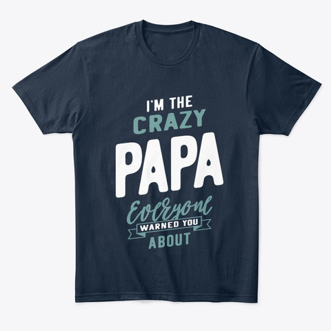 Crazy Papa New Navy T-Shirt Front
