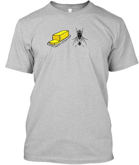 Butterfly! Light Heather Grey  T-Shirt Front