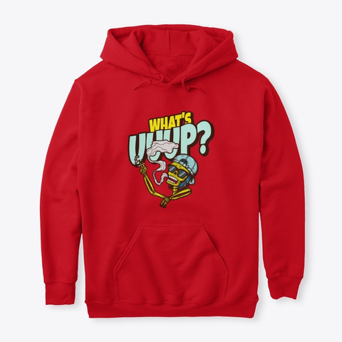 Cool Skeleton "What's Up" Red Camiseta Front
