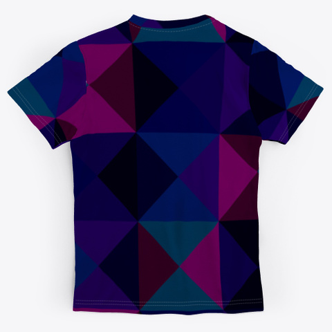 Dark Geometric Abstract Multicolor Shape Standard T-Shirt Back