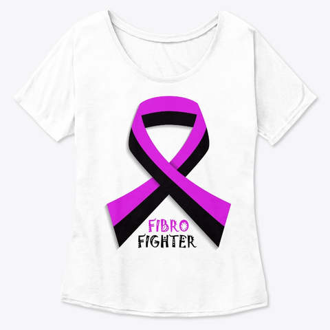 Fibro Fighter White  T-Shirt Front