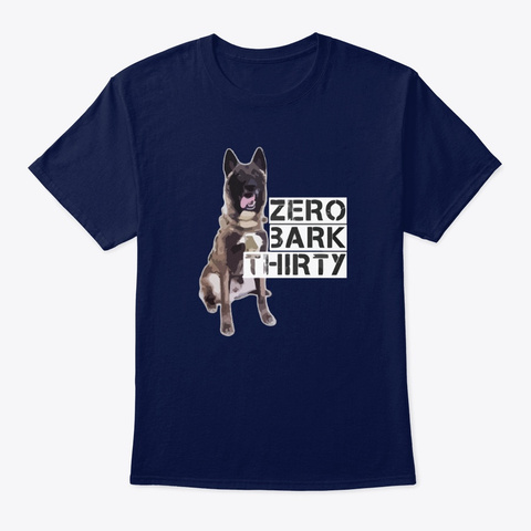 Zero Bark Thirty T Shirt Navy T-Shirt Front