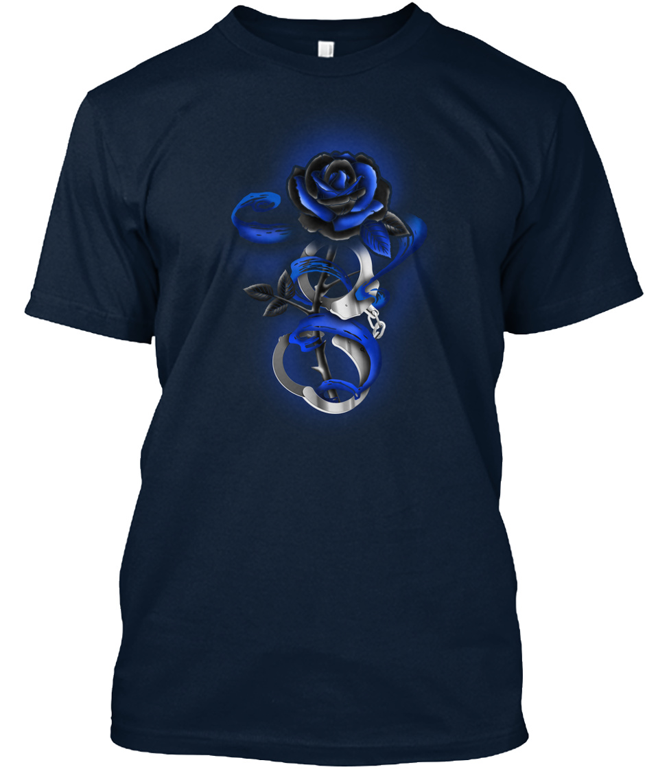 Rose Tattoo Police Thin Blue Line Products from Police Tees T-Shirts