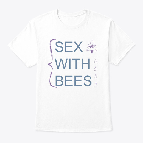 With Bees White T-Shirt Front