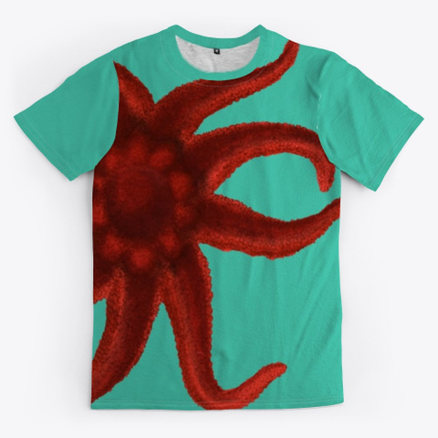 Sunstar Star Fish Sea Ocean Beach Gift Aqua T-Shirt Front