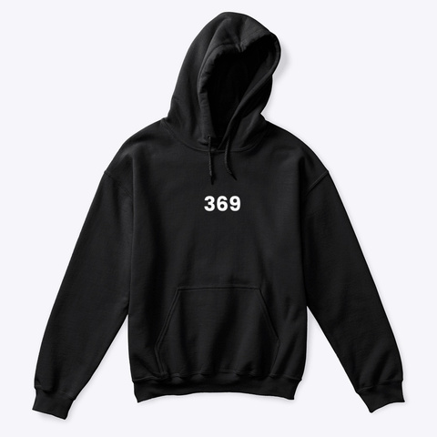Hoodie: 369 Black T-Shirt Front