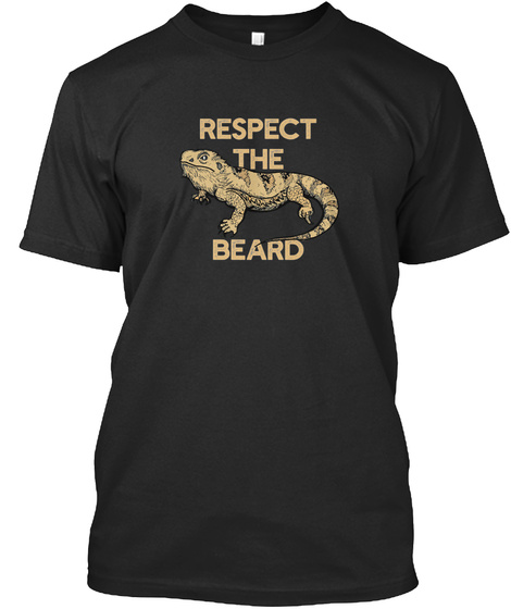 Bearded Dragon Black T-Shirt Front