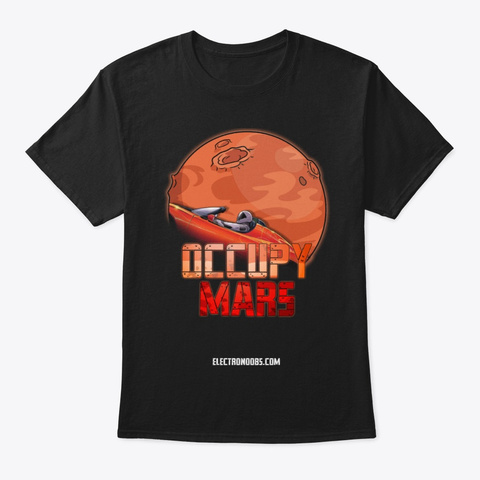 Occupy Mars Black áo T-Shirt Front
