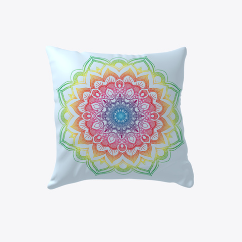 Indoor Pillow Rainbow Pattern Pale Blue Kaos Front