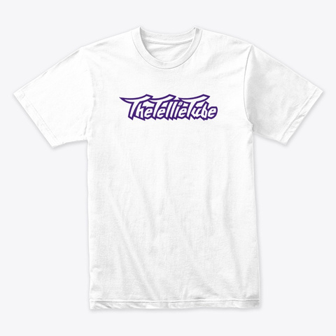The Tellie Tube Classic Purple White T-Shirt Front