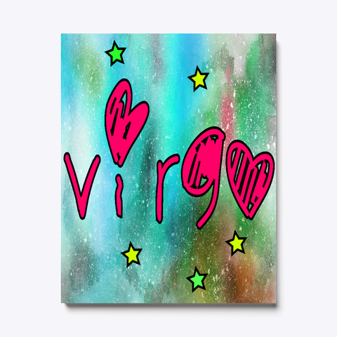 Magical Virgo Zodiac Sign Canvas Print White T-Shirt Front