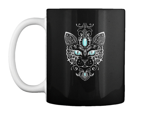 Cat Mugs And Gifts For Cat Lover Black T-Shirt Front