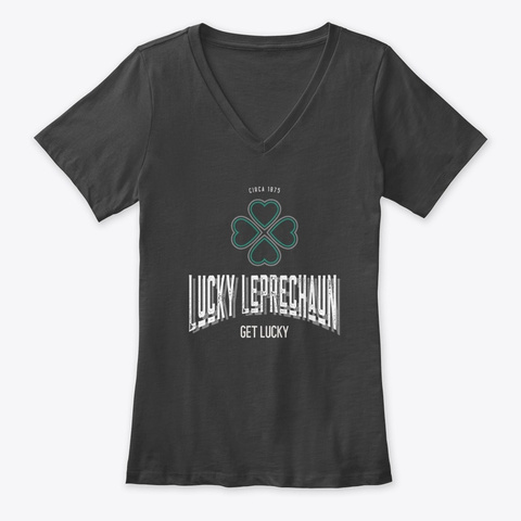 The Lucky Leprechaun Classic Pub T Shirt Dark Grey Heather T-Shirt Front