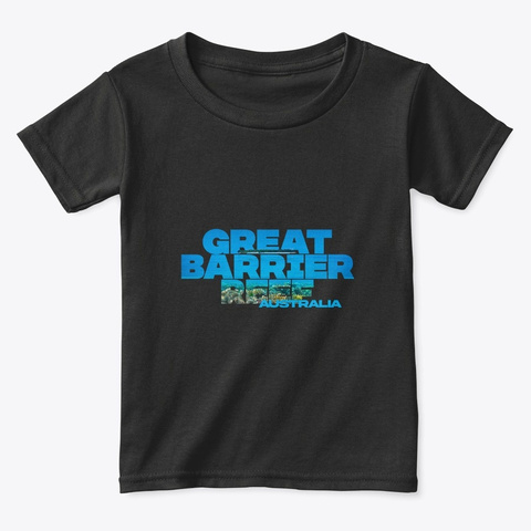 Great Barrier Reef Queensland Black T-Shirt Front