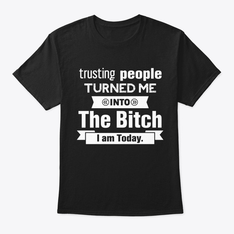 Trusting People Black T-Shirt Front