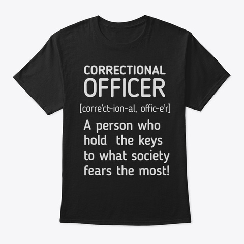 Definition Correctional Officer Shirt Mo Black T-Shirt Front