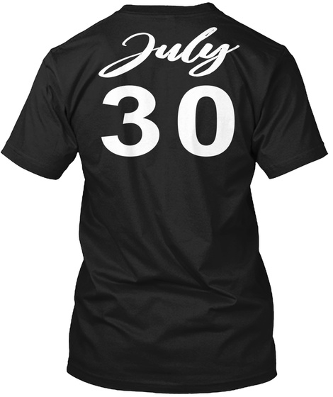 July 30   Leo Black T-Shirt Back