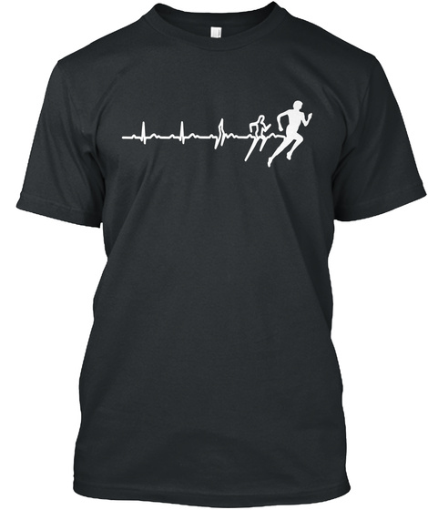 I Run To Feel Free And Feel Strong! (Eu) Black T-Shirt Front