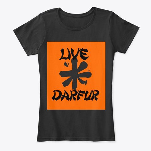 Live Darfur Black T-Shirt Front