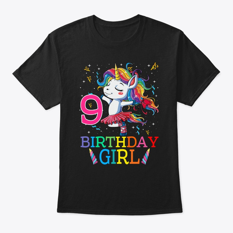 9 Year Birthday Girl Unicorn