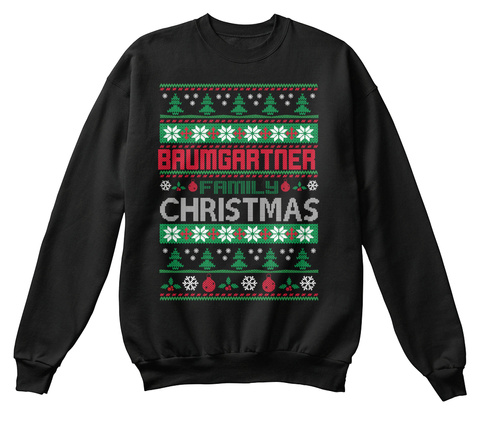 Brumgartner Family Christmas Black T-Shirt Front