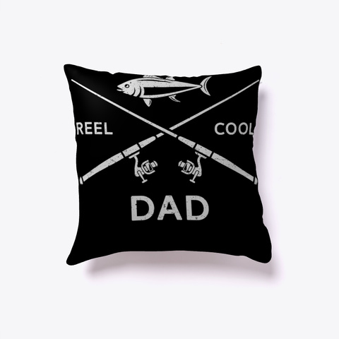 Reel Cool Dad   Fishing Dad   Mens Funny Black T-Shirt Front