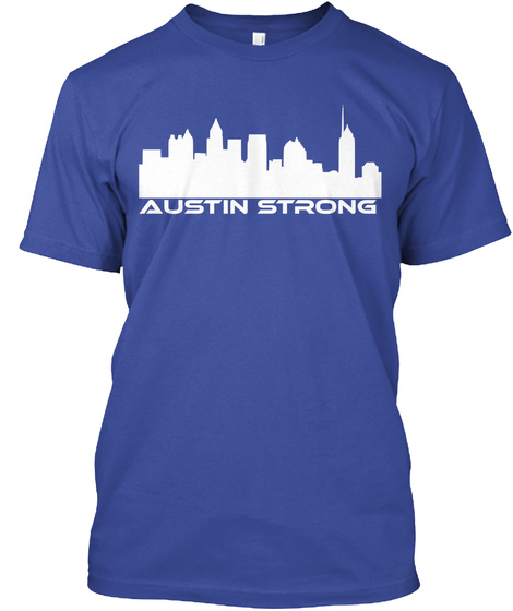 Austin Strong Deep Royal T-Shirt Front