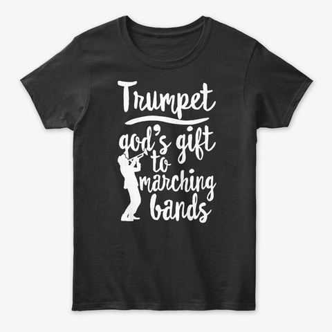 Trumpet Marching Band Shirt Marching Black T-Shirt Front