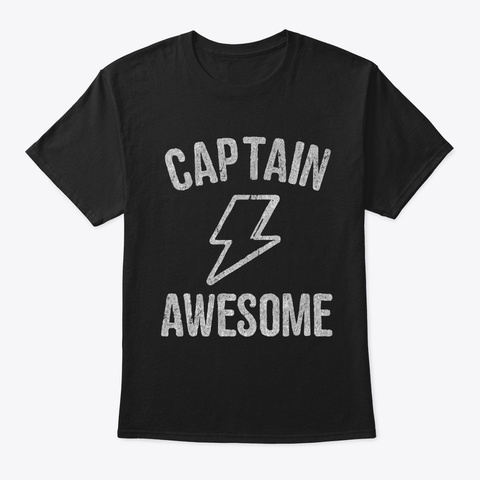 Captain Awesome Black T-Shirt Front