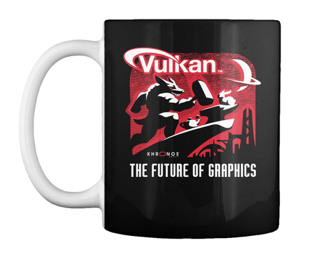 Vulka Ntm Khronos The Future Of Graphics Black T-Shirt Front